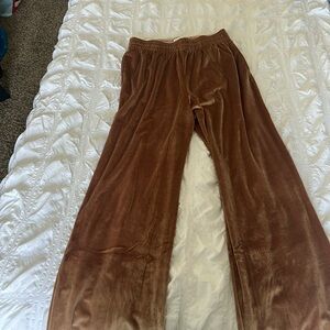 velvet pink pants size small